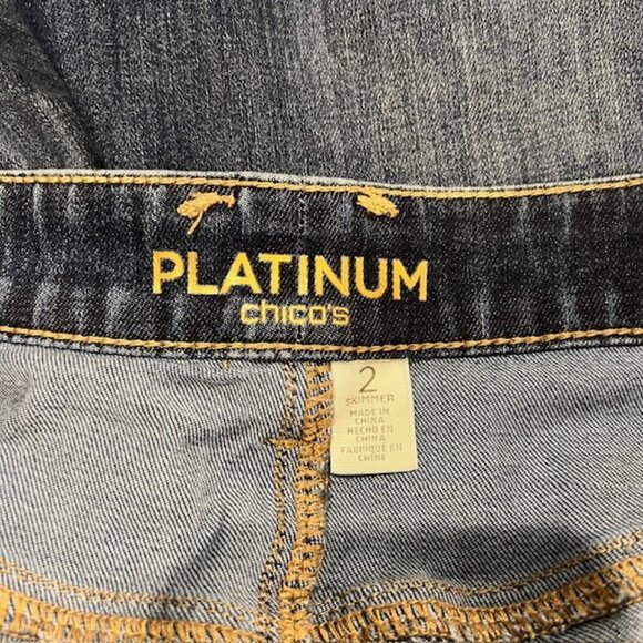 Chico's Platinum Blue Jeans Size L/12 - Picture 9 of 9